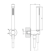 GESSI 316 душевой комплект, +  вывод, держатель, шланг 1,50 м и душевая лейка, цвет: warm bronze brushed pvd - Gidratop.ru изображение