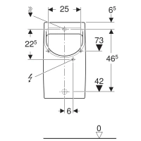 Писсуар Geberit Renova Plan 235100000, цвет белый - Gidratop.ru изображение