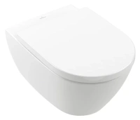 Подвесной безободковый унитаз Villeroy & Boch Subway 2.0 с покрытием AntiBac и CeramicPlus, альпийский белый, 5614R0T2 - Gidratop.ru изображение