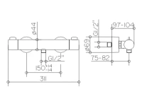 Смеситель Keuco Plan Blue 53924 010100 для душа - Gidratop.ru изображение