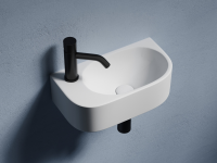 Умывальник подвесной прямоугольный (чаша справа, отверстие под смеситель слева) Element 409x224x110мм - Gidratop.ru изображение