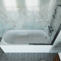 Ванна акриловая Vincea VBT-2A170-FR с каркасом 1700*750*480, пристенная, цвет белый - Gidratop.ru изображение