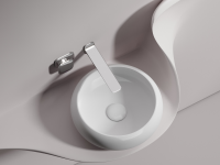 Умывальник чаша накладная круглая (цвет Белый Матовый) Element 360x360x120мм - Gidratop.ru изображение