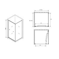 Душевой уголок ABBER Schwarzer Diamant AG0A100B - Gidratop.ru изображение