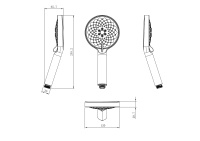 Душевая лейка WONZON & WOGHAND, Хром (WW-981361-CR) - Gidratop.ru изображение