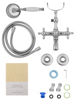 Смеситель для ванны с душем WONZON & WOGHAND RETRO, Хром (WW-88639020-CR) - Gidratop.ru изображение