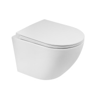 Унитаз подвесной безободковый BelBagno SFERA-R BB046CHR/BB902SC - Gidratop.ru изображение