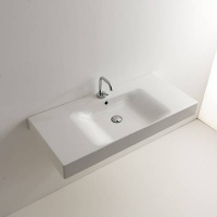 Раковина 100х45 см, 1 отв., цвет: белый - Gidratop.ru изображение