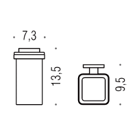 Colombo Basic Q Стакан подвесной, цвет: хром/матовое стекло - Gidratop.ru изображение
