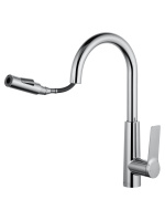 Смеситель для кухни с выдвижным изливом WONZON & WOGHAND, Хром (WW-A20782-CR) - Gidratop.ru изображение