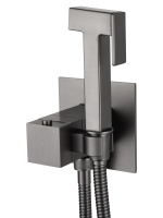 Смеситель с гигиеническим душем и термостатом встраиваемый WONZON & WOGHAND, Темный графит (WW-88829910-BGM) - Gidratop.ru изображение