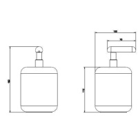 Gessi Goccia дозатор для жидкого мыла настольный, цвет: хром/черный - Gidratop.ru изображение