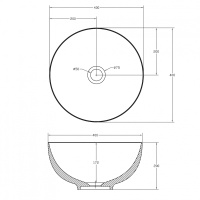 Раковина накладная ABBER Stein AS2617 белая матовая - Gidratop.ru изображение