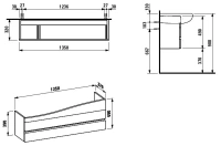 Тумба под раковину Laufen Alessi 4.2436.0.097.630.1, 160 см - Gidratop.ru изображение