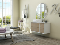 BELLAGIO Шкафчик подвесной совместимый с базой под раковину 54719 Rovere tabacco  35x46x48 - Gidratop.ru изображение