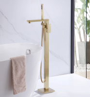 Смеситель ABBER Daheim AF8215G напольный, золото матовое - Gidratop.ru изображение