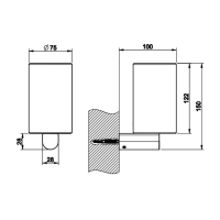 GESSI Rilievo стакан настенный, цвет: черный/nero XL - Gidratop.ru изображение
