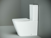 Напольный пристенный унитаз Cubic Rimless - Gidratop.ru изображение