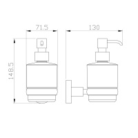 Дозатор мыла WONZON & WOGHAND EASY, Хром (WW-8133) - Gidratop.ru изображение