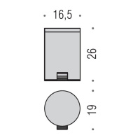 Colombo Hotel Collection Ведро для мусора 3л, с крышкой и педалью, цвет: нержавеющая сталь - Gidratop.ru изображение
