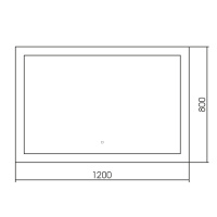 Зеркало ABBER See AG6107SXL-1.2 с подсветкой, сенсорный выключатель, диммер - Gidratop.ru изображение