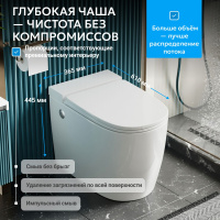 Унитаз ABBER Bequem AC1114P приставной белый с импульсным смывом - Gidratop.ru изображение