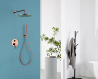 Душевая система ABBER Wasser Kreis AF8118RG скрытого монтажа без излива, розовое золото - Gidratop.ru изображение