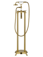 Смеситель для ванны напольного монтажа WONZON & WOGHAND RETRO, Брашированное золото (WW-88649020-BG) - Gidratop.ru изображение