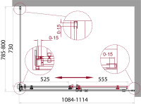 Душевой уголок BelBagno ACQUA-AH-1-110/80-C-Cr - Gidratop.ru изображение