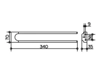 Полотенцедержатель Keuco Collection Moll 12719 010000, 34 см, хром - Gidratop.ru изображение