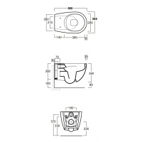 Унитаз подвесной безободковый "Rimless" 56x36.5см, цвет: cemento matt - Gidratop.ru изображение
