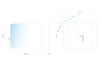 Зеркало ABBER See AG6109SL-1.0 с подсветкой, сенсорный выключатель, диммер - Gidratop.ru изображение