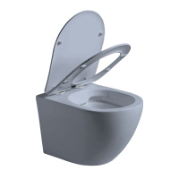 Унитаз подвесной Globo VT1-14SMO безободковый, цвет океан мат., ультратонкое сиденье soft-close - Gidratop.ru изображение