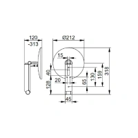 Зеркало косметическое Keuco iLook_move 17612139004, с подсветкой, хром черный шлифованный - Gidratop.ru изображение