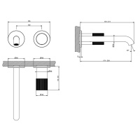 GESSI HABITO RIGATO смеситель для раковины настенный встраиваемый, однорычажный, цвет хром - Gidratop.ru изображение