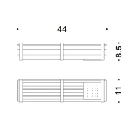 Colombo Angolari Полка 44 см, цвет: PVD нержавеющая сталь - Gidratop.ru изображение