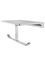 Двойной держатель для туалетной бумаги с полкой WONZON & WOGHAND ECLIPSE, Хром (WW-9156) - Gidratop.ru изображение