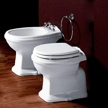 Унитаз напольный, слив в стену, 36,5х48.см, цвет белый