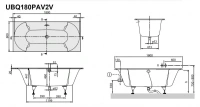 Ванна квариловая Villeroy&Boch Pavia 180 х 80 см UBQ180PAV2V-01, Quaryl®, Alpin - Gidratop.ru изображение