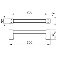 Поручень Keuco Smart.2 14707010000, 30 см, цвет хром - Gidratop.ru изображение