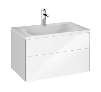 Тумба с раковиной Keuco Royal Reflex 80 см подвесная, белый, 39603210100