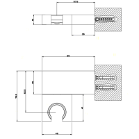 Gessi Rettangolo держатель поворотный для душевой лейки, цвет: хром - Gidratop.ru изображение
