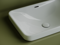 Умывальник прямоугольный встраиваемый сверху в столешницу Element 605x415x185мм - Gidratop.ru изображение