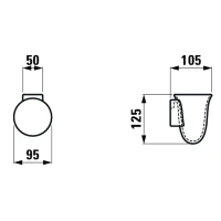 Стакан для щеток New Classic 8.7385.4.000.000.1 настенный, в комплекте с крепежами, белый глянцевый - Gidratop.ru изображение