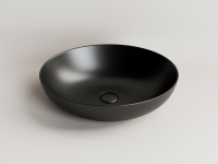 Умывальник чаша накладная овальная (цвет Черный Матовый) Element 520x395x130мм - Gidratop.ru изображение