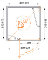 Душевой уголок CEZARES VERONA-W-A-1-90-C-Cr - Gidratop.ru изображение