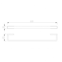 Полотенцедержатель ABBER Westen AA1754 хром - Gidratop.ru изображение