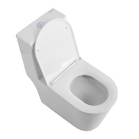 TRE-TOR Унитаз-моноблок со смывом "Торнадо", с сиденьем дюропласт soft close, P-trap, BB673CP-MN-TOR/SC - Gidratop.ru изображение