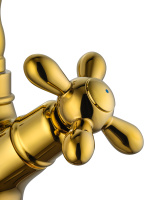 Смеситель для раковины WONZON & WOGHAND RETRO, Глянцевое золото (WW-88139020-PG) - Gidratop.ru изображение