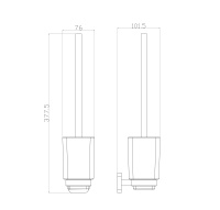 Туалетный ершик в комплекте WONZON & WOGHAND STILL, Хром (WW-6629) - Gidratop.ru изображение